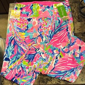 Lilly Pulitzer Pink and Blue Patterned Leggings